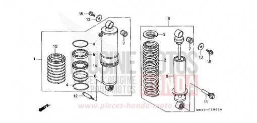 KISSEN, HINTEN (GL1500J/K/L/AM/SEM) GL1500SEM de 1991